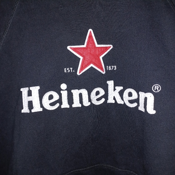Heineken Men's XL  Official Merchandise Star Black/Red Hoodie Hooded Sweatshirt - Picture 6 of 11
